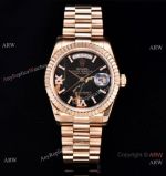 TWF Swiss Rolex Day-date Eisenkiesel 40mm Watch Caliber 3255 Rose Gold